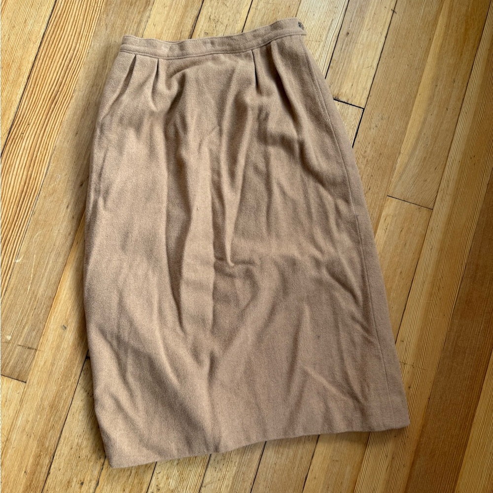 Vintage cashmere + wool skirt fully lined 26” waist